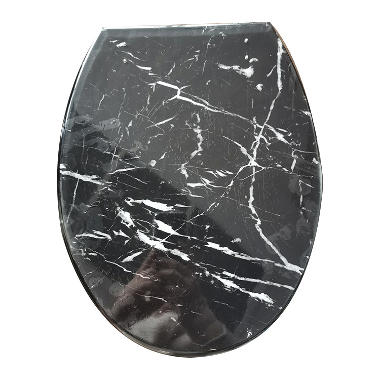 Black Marble Toilet Seat